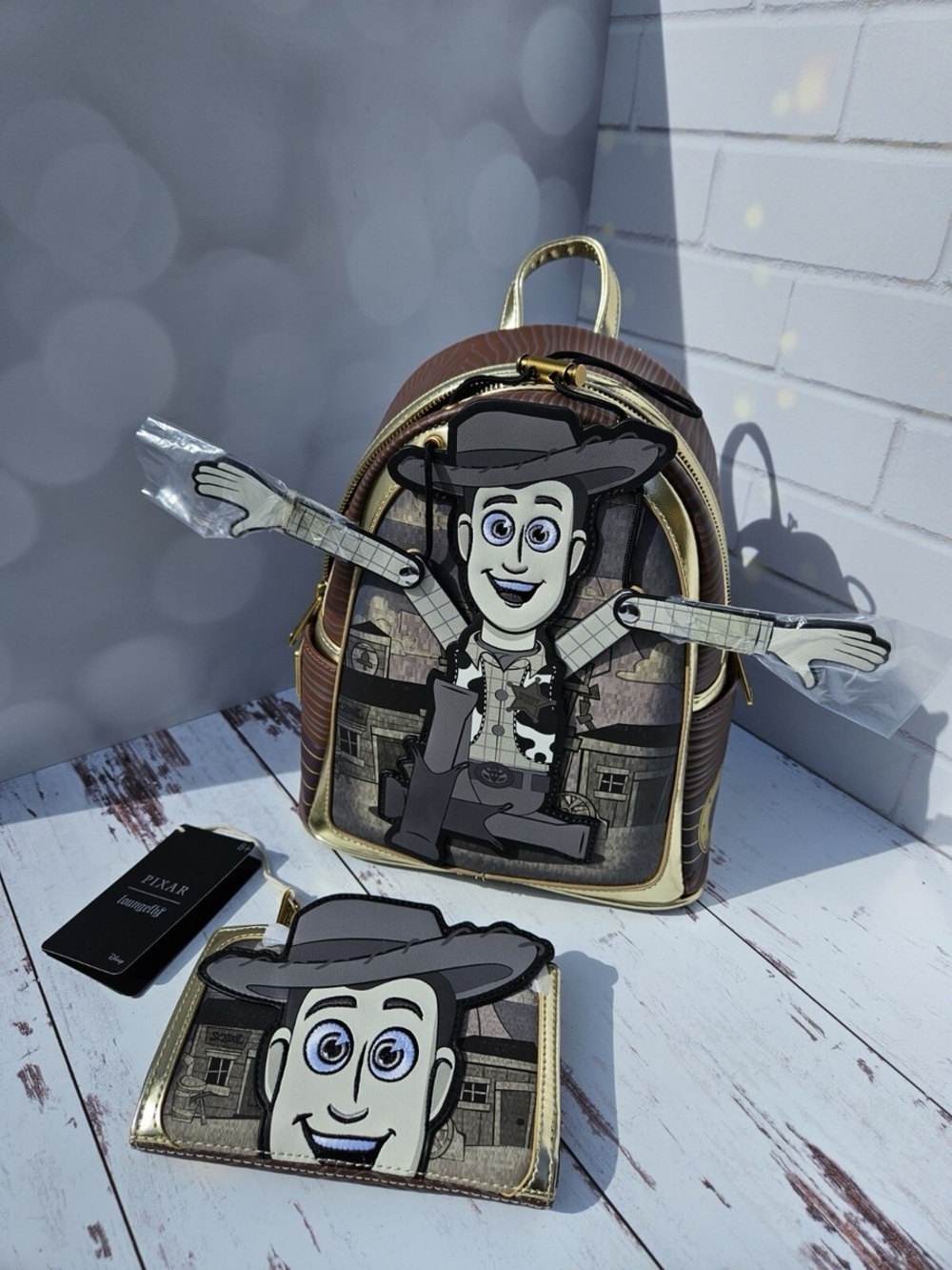 Loungefly | Disney Pixar Toy Story | Woody Puppet Mini Backpack | NWT - Picture 3 of 11